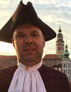 Stan, the guide of Cesky Krumlov in historical outfit