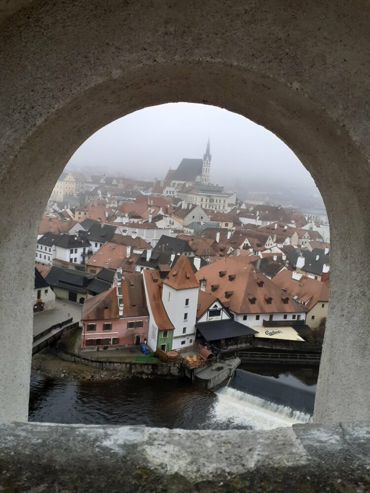 Český Krumlov pohled ze zámku