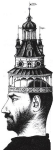 Logo: hlava s věží